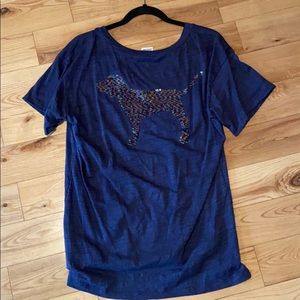 Flip sequins graphic T-shirt from PINK
